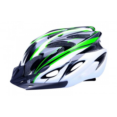 Шолом велосипедний Avanti AVH-001 чорний/білий/зелений (avh-001-green)