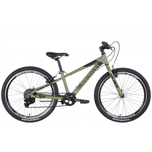 Велосипед AL 24" Discovery QUBE, рама 11,5" хакі (OPS-DIS-24-306)