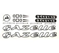 Наклейка Gazelle на раму велосипеда, білий (NAK047)
