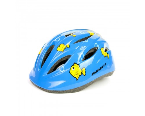 Шолом велосипедний дитячий Avanti AVKHM-021 синій з рибками (AVKHM-021-blu)