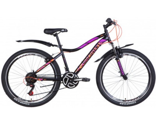 Велосипед ST 26" Discovery KELLY DD рама 16" чорний - оранжевий - фіолетовий (OPS-DIS-26-371)