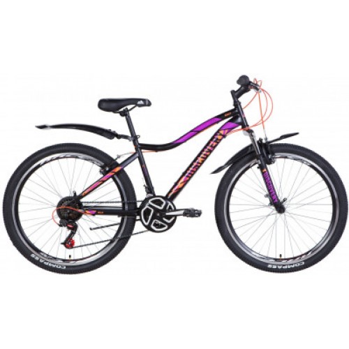 Велосипед ST 26" Discovery KELLY Vbr рама 16" чорний - оранжевий - фіолетовий (OPS-DIS-26-368)