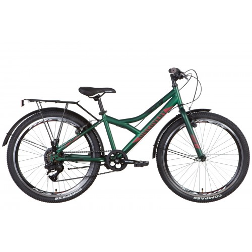 Велосипед ST 24" Discovery FLINT Vbr рама-13" з крилами, зелений (OPS-DIS-24-284)