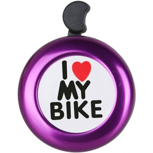 Дзвінок DN BL-005 I love my bike, фіолетовий (BL-005-volet)