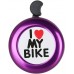 Дзвінок DN BL-005 I love my bike, фіолетовий (BL-005-volet)