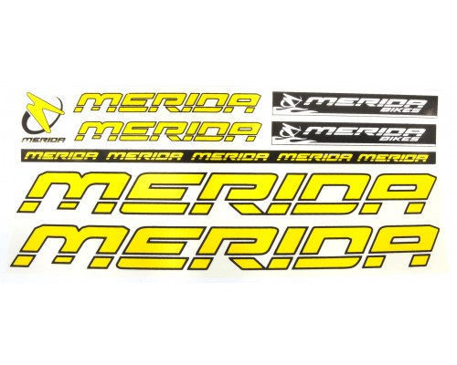 Наклейка Merida на раму велосипеда, жовтий (NAK035)