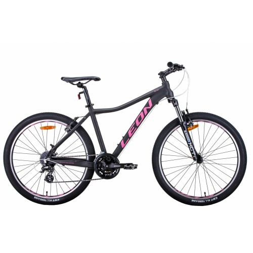 Велосипед AL 26" Leon HT-LADY, Vbr, рама 17.5" графітовий / малиновий (OPS-LN-26-068)