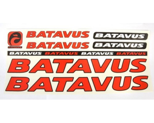 Наклейка Batavus на раму велосипеда, червоний (NAK042)