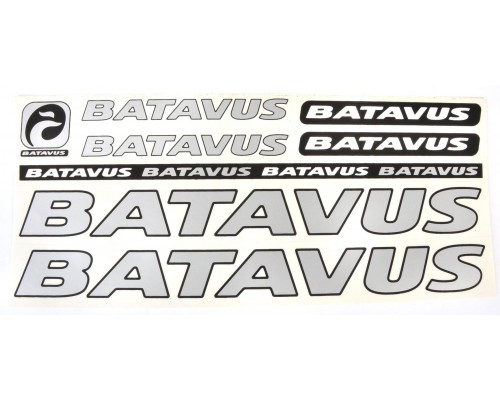 Наклейка Batavus на раму велосипеда, сірий (NAK039)