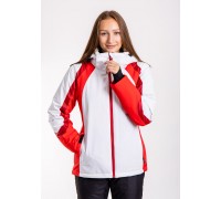 Куртка лижна жіноча Just Play білий/червоний (B2374-white)