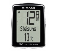 Велокомп'ютер Sigma BC 14.16 STS CAD, безпровідний, чорний (LIS141)