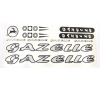 Наклейка Gazelle на раму велосипеда, сірий (NAK048)
