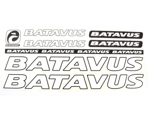 Наклейка Batavus на раму велосипеда, білий (NAK040)