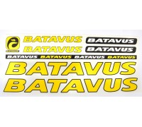 Наклейка Batavus на раму велосипеда, жовтий (NAK041)