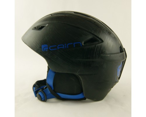 Гірськолижний шолом Cairn чорний матовий синій напис (H-087)
