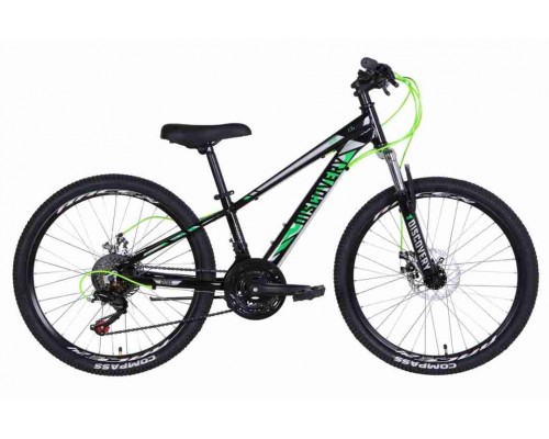 Велосипед AL 24" Discovery QUBE DD, рама 11,5" чорний / зелений (OPS-DIS-24-267)