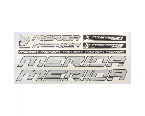 Наклейка Merida на раму велосипеда, сріблястий (NAK032)