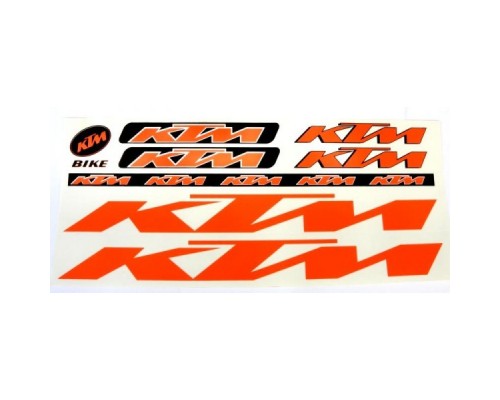 Наклейка KTM на раму велосипеда, помаранчевий (NAK044)