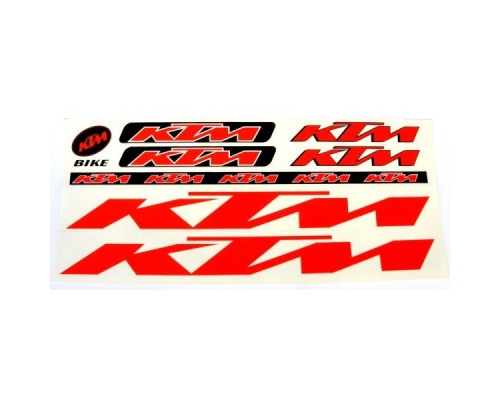 Наклейка KTM на раму велосипеда, червоний (NAK046)