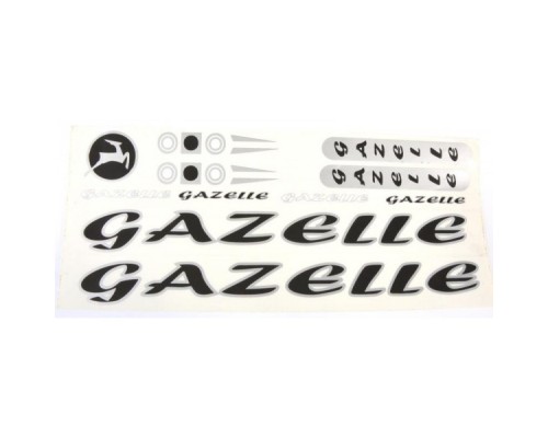 Наклейка Gazelle на раму велосипеда, чорний (NAK049)